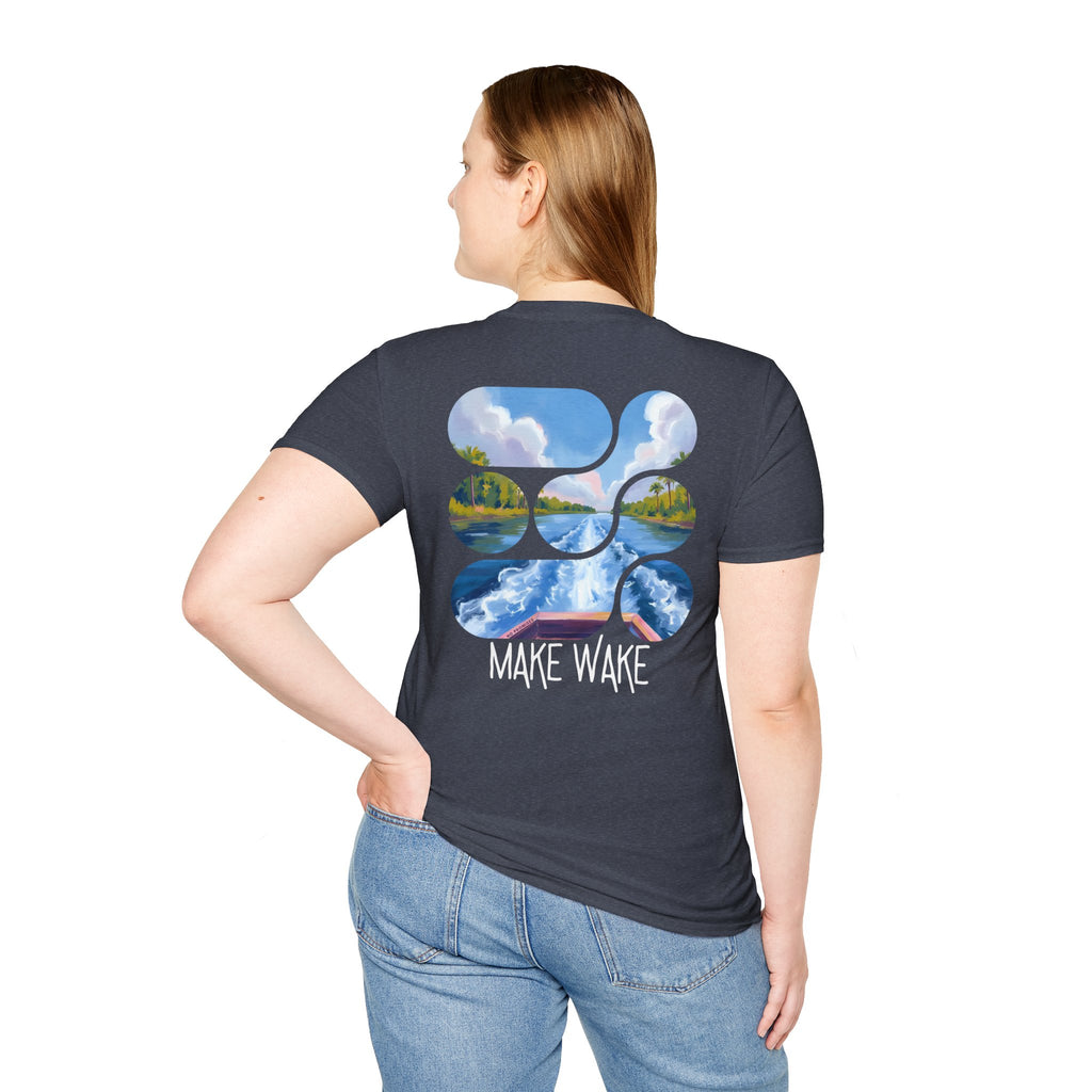 Make Wake – Unisex Tee (Heather Navy)