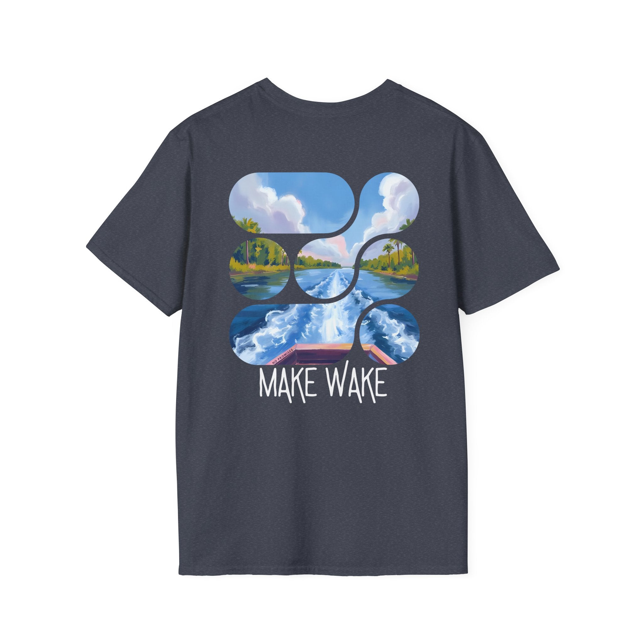 Make Wake – Unisex Tee (Heather Navy)